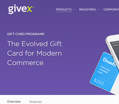 Givex website snapshot