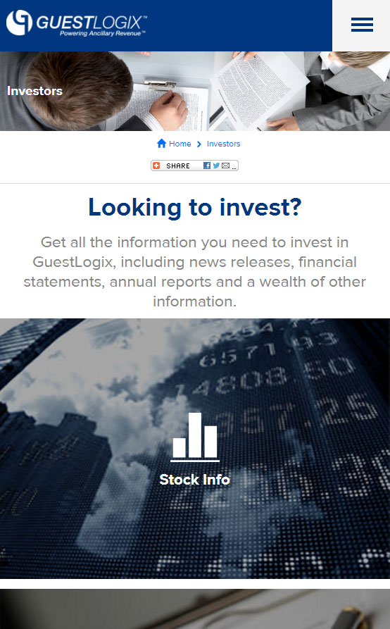 Screenshot of Guestlogix website